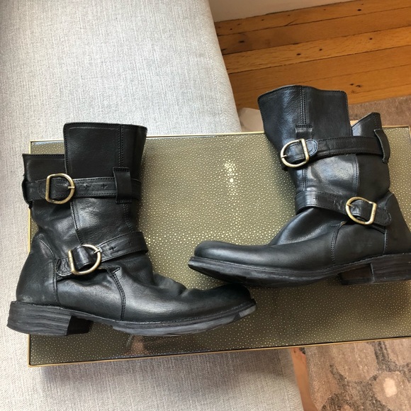 Fiorentini + Baker Shoes - Authentic Fiorintini & Baker black moto boots